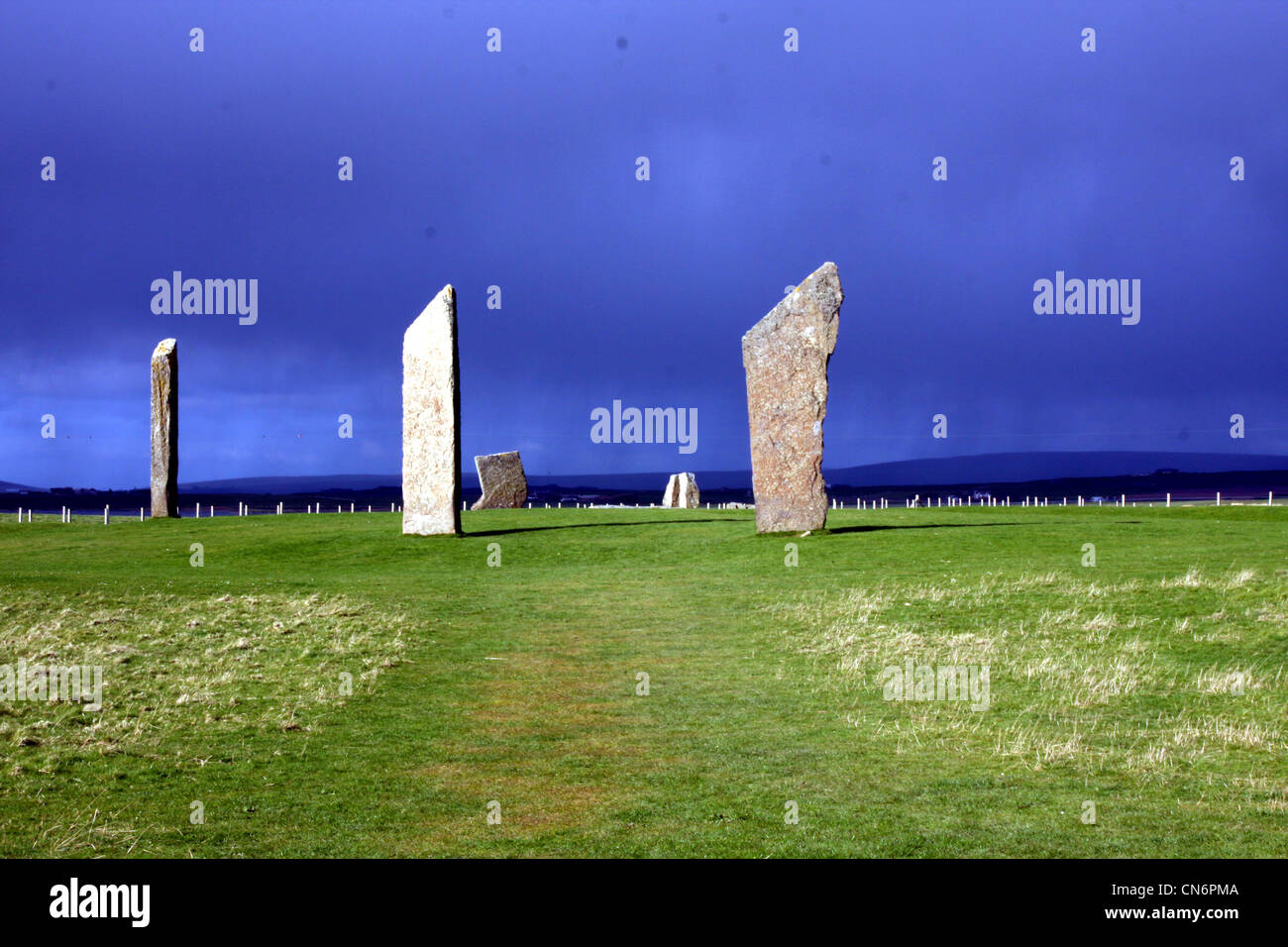 Menhirs de Stenness, Orkney, UK Banque D'Images