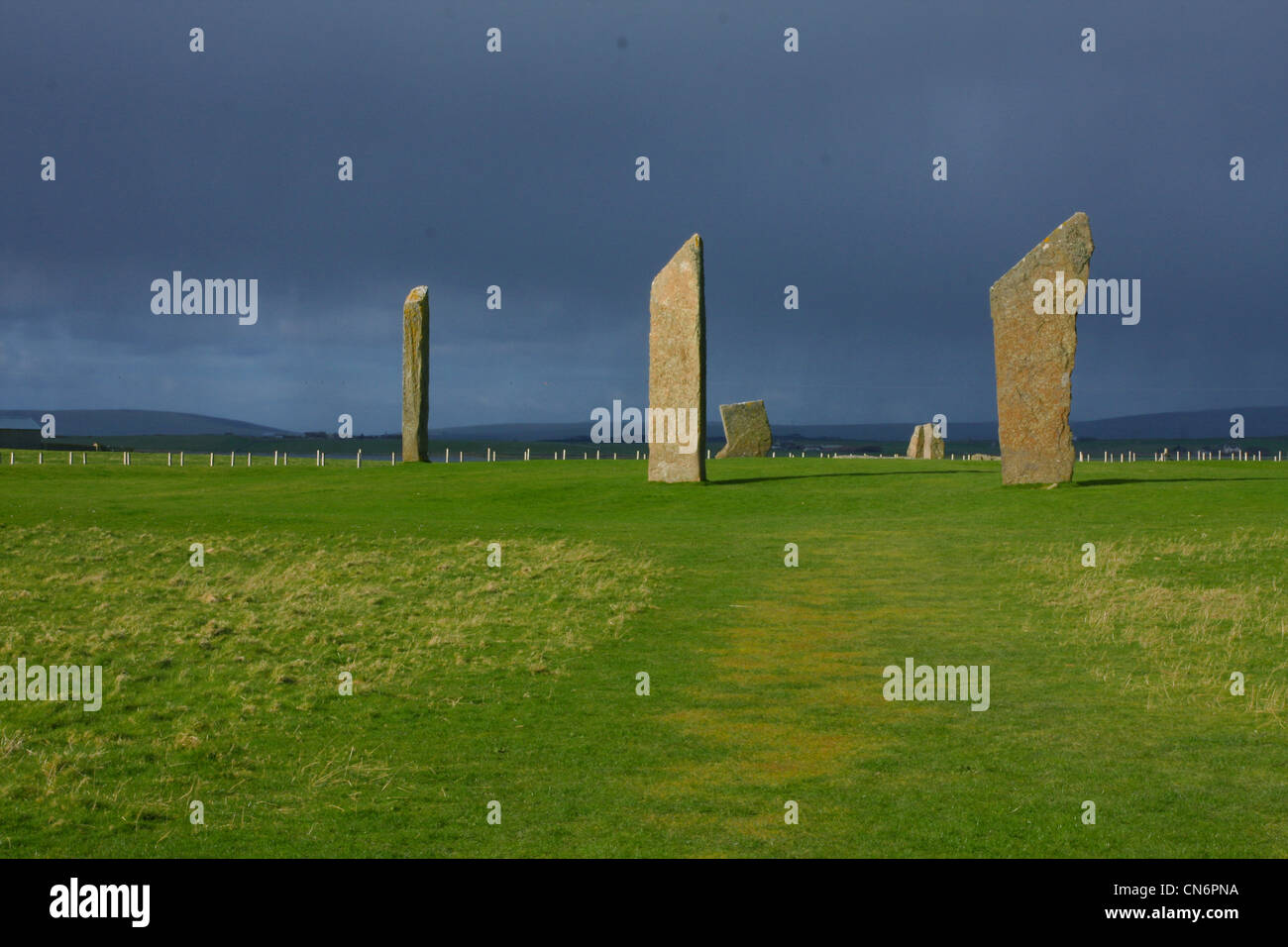 Menhirs de Stenness, Orkney, UK Banque D'Images