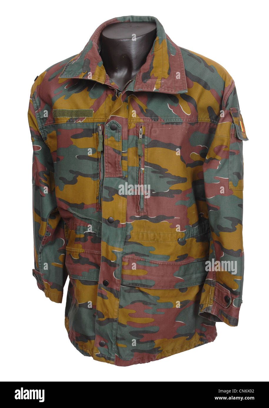 En tant que vêtement de camouflage utilisé par les forces militaires Puzzle belge camo Banque D'Images