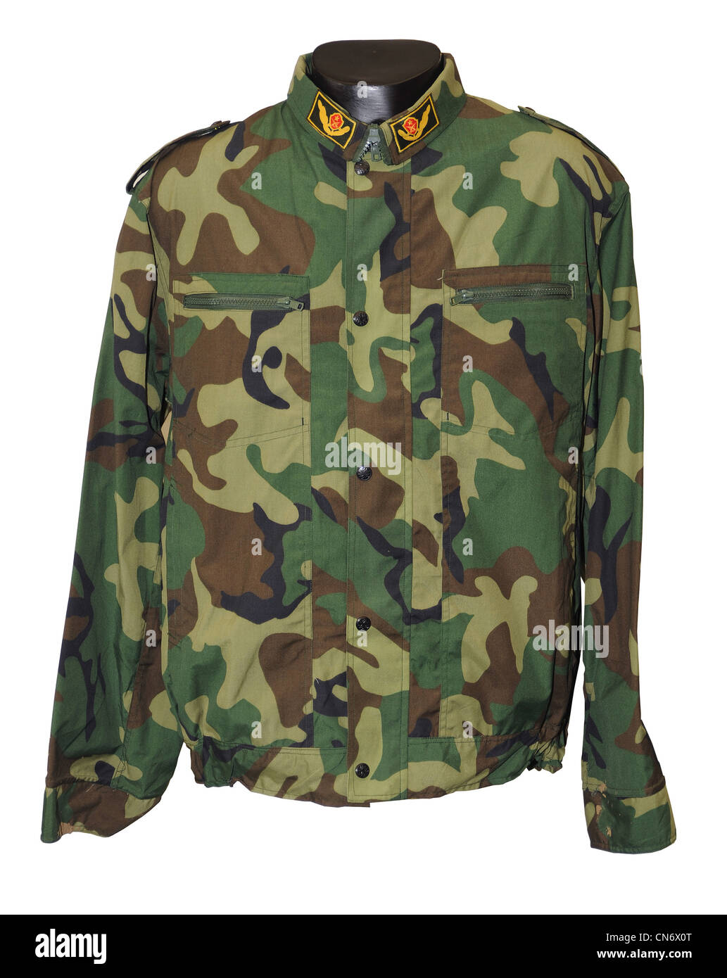 En tant que vêtement de camouflage utilisé par les forces militaires de l'armée chinoise camo Banque D'Images