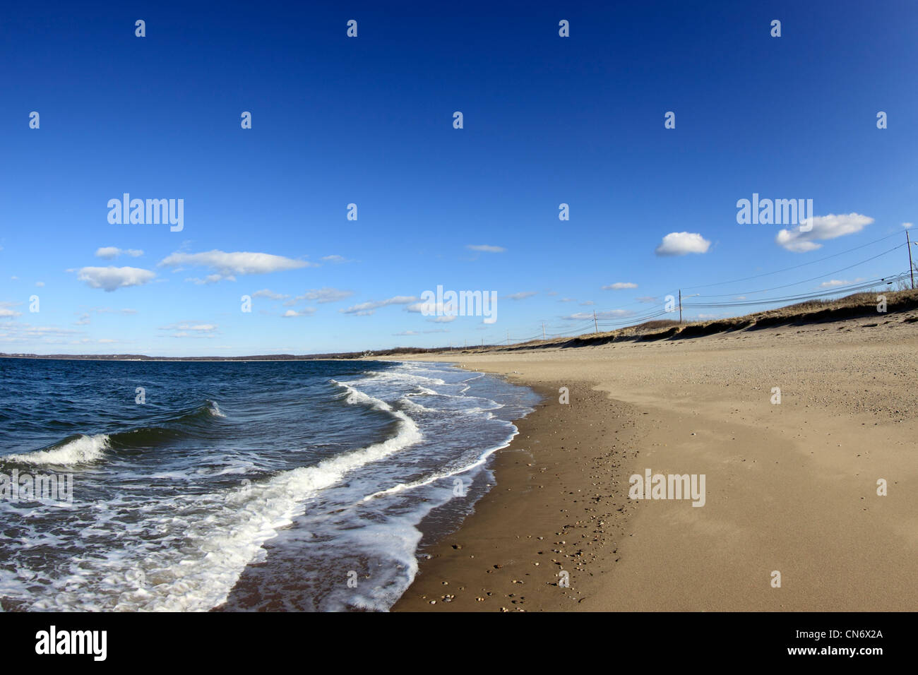 Plage sur Long Island Sound Smithtown Long Island New York Banque D'Images