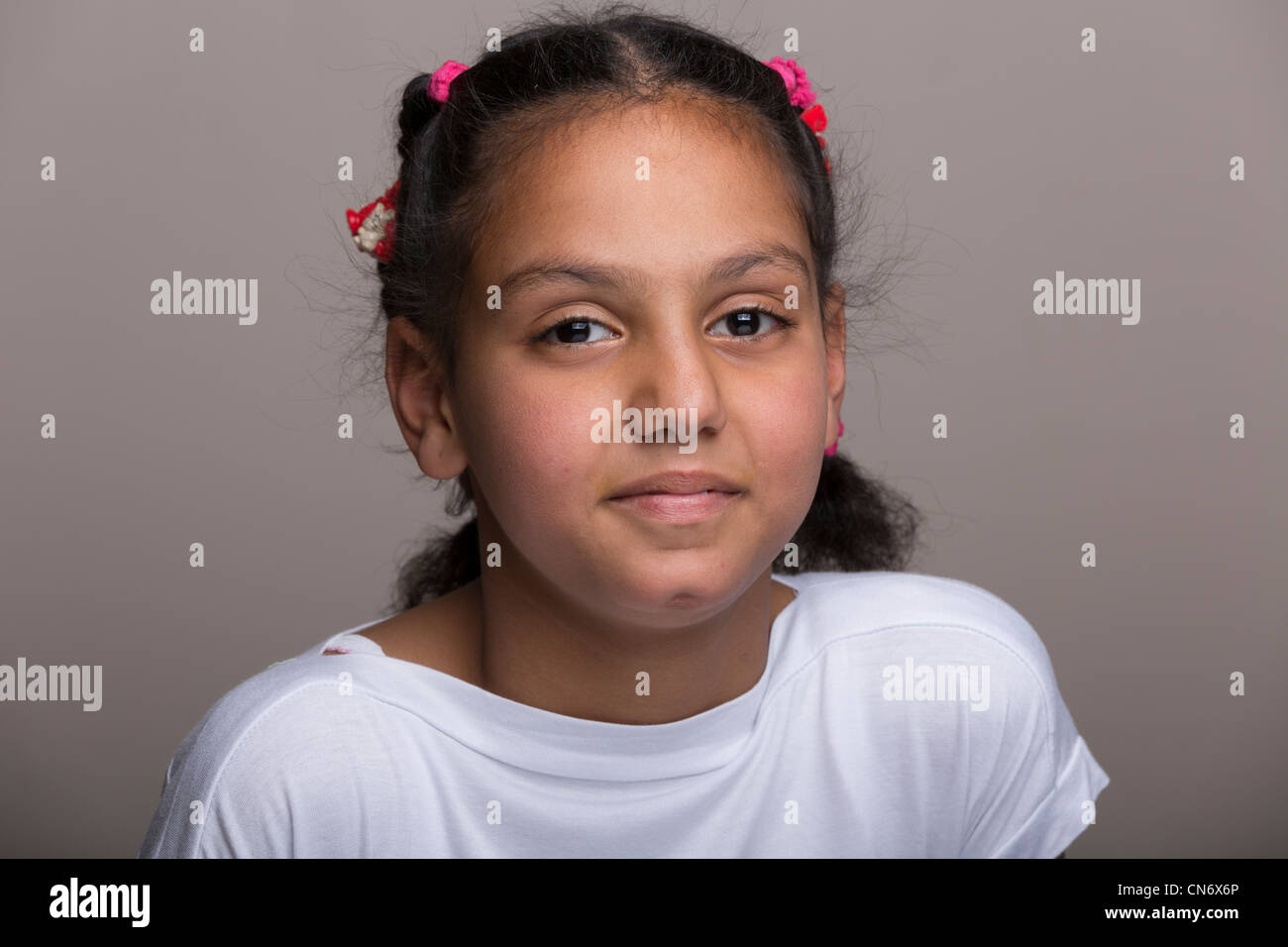 Orpheline arabe, Dar al-Abrar orphelinat, le Nouveau Caire, Egypte Banque D'Images