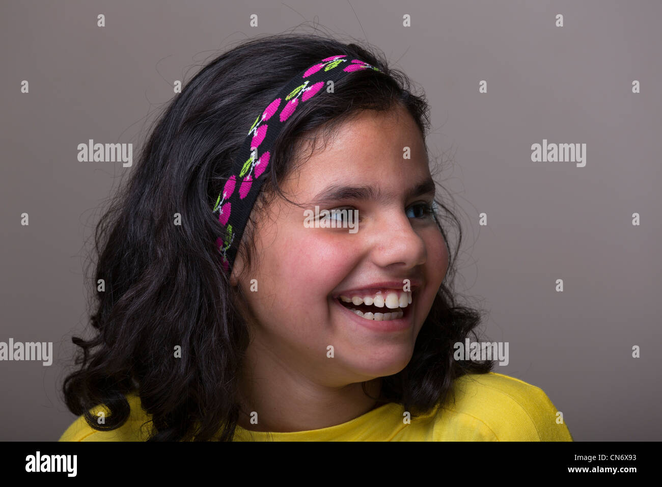 Orpheline arabe, Dar al-Abrar orphelinat, le Nouveau Caire, Egypte Banque D'Images