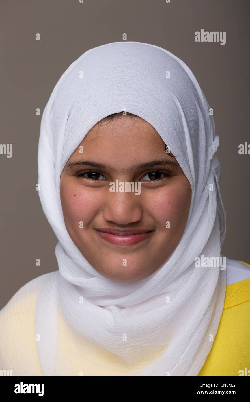 Orpheline arabe, Dar al-Abrar orphelinat, le Nouveau Caire, Egypte Banque D'Images