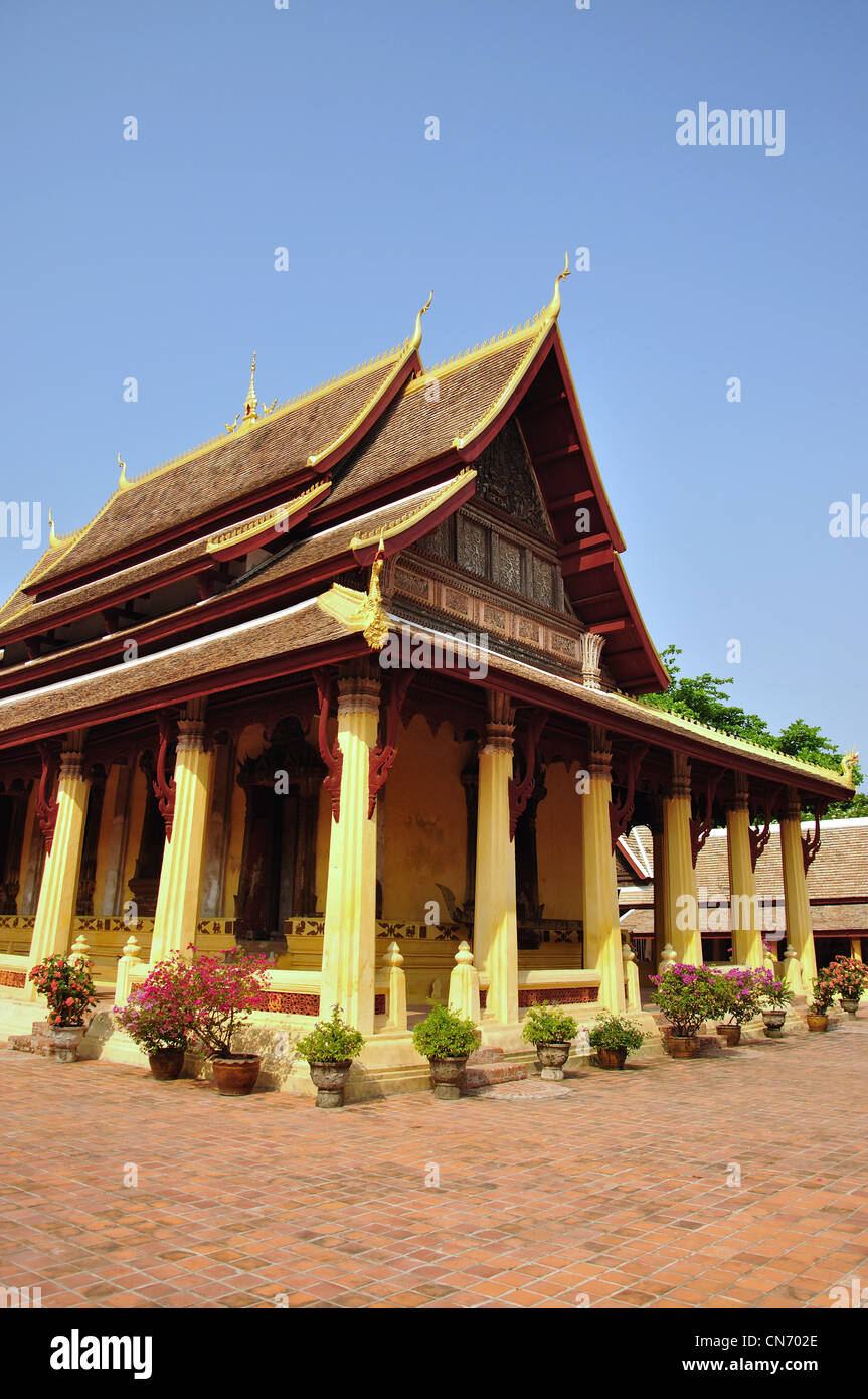 Wat Si Saket, temple Bouddhiste le Lan Xang Road, Vientiane, Laos, préfecture de Vientiane Banque D'Images