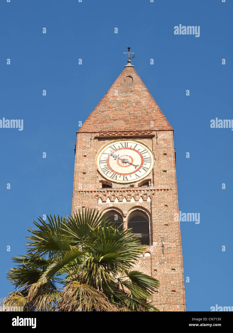Clocher de l'église de Santa Maria della Stella, Rivoli, Italie Banque D'Images