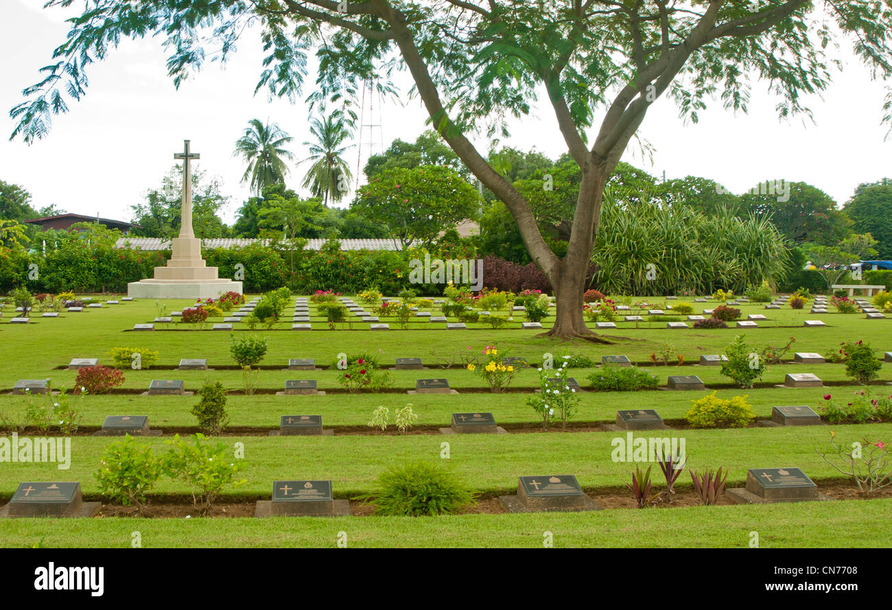 Cimetière Chungkai, Kanchanaburi, Thaïlande Banque D'Images