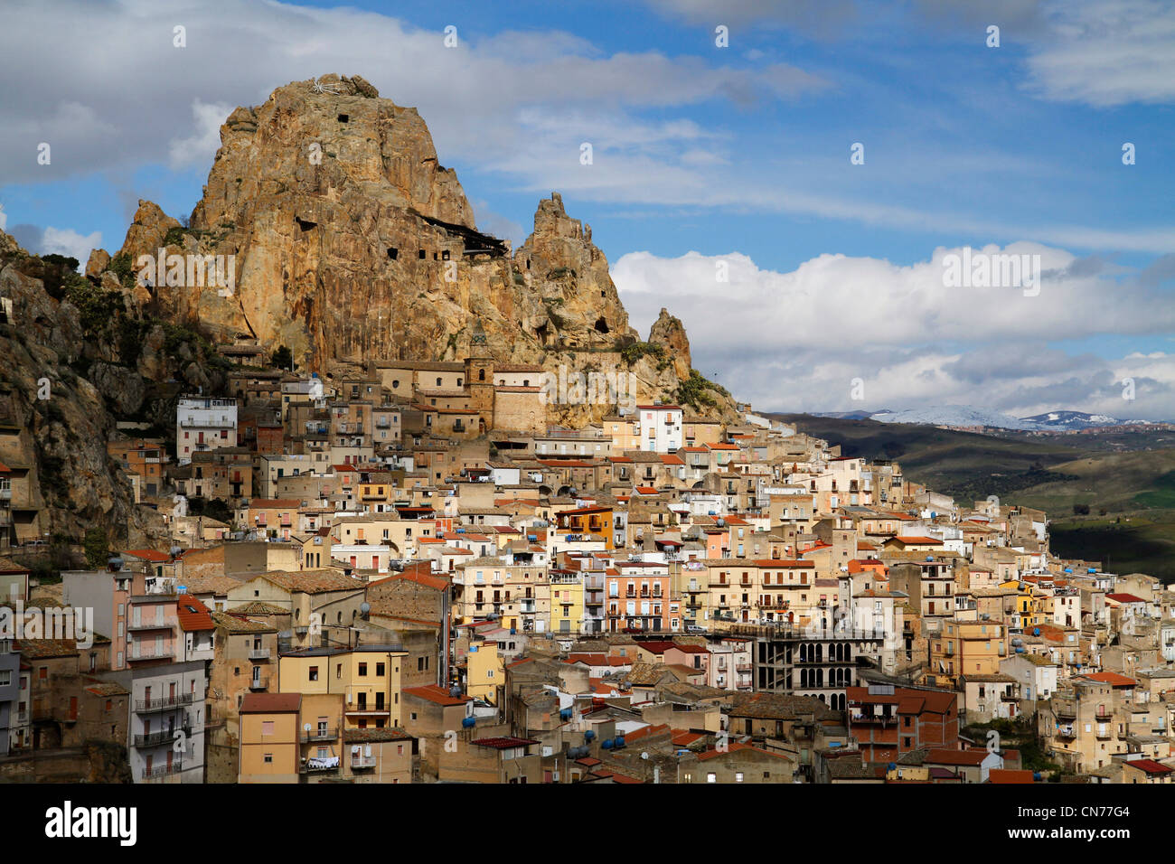 Canicattì dans la province d'Enna, Sicile, Italie Banque D'Images