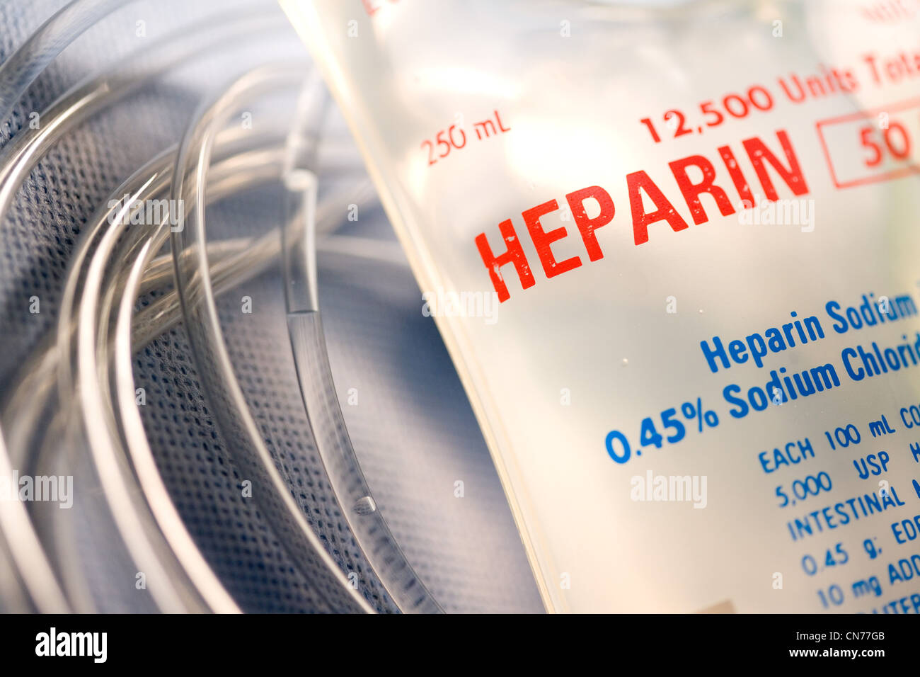 250ml d'Héparine anticoagulant anticoagulant médecine médicament tubes avec Banque D'Images