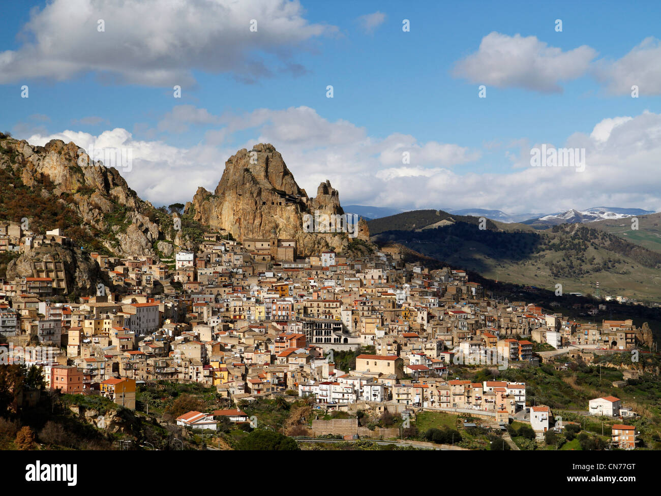 Canicattì dans la province d'Enna, Sicile, Italie Banque D'Images