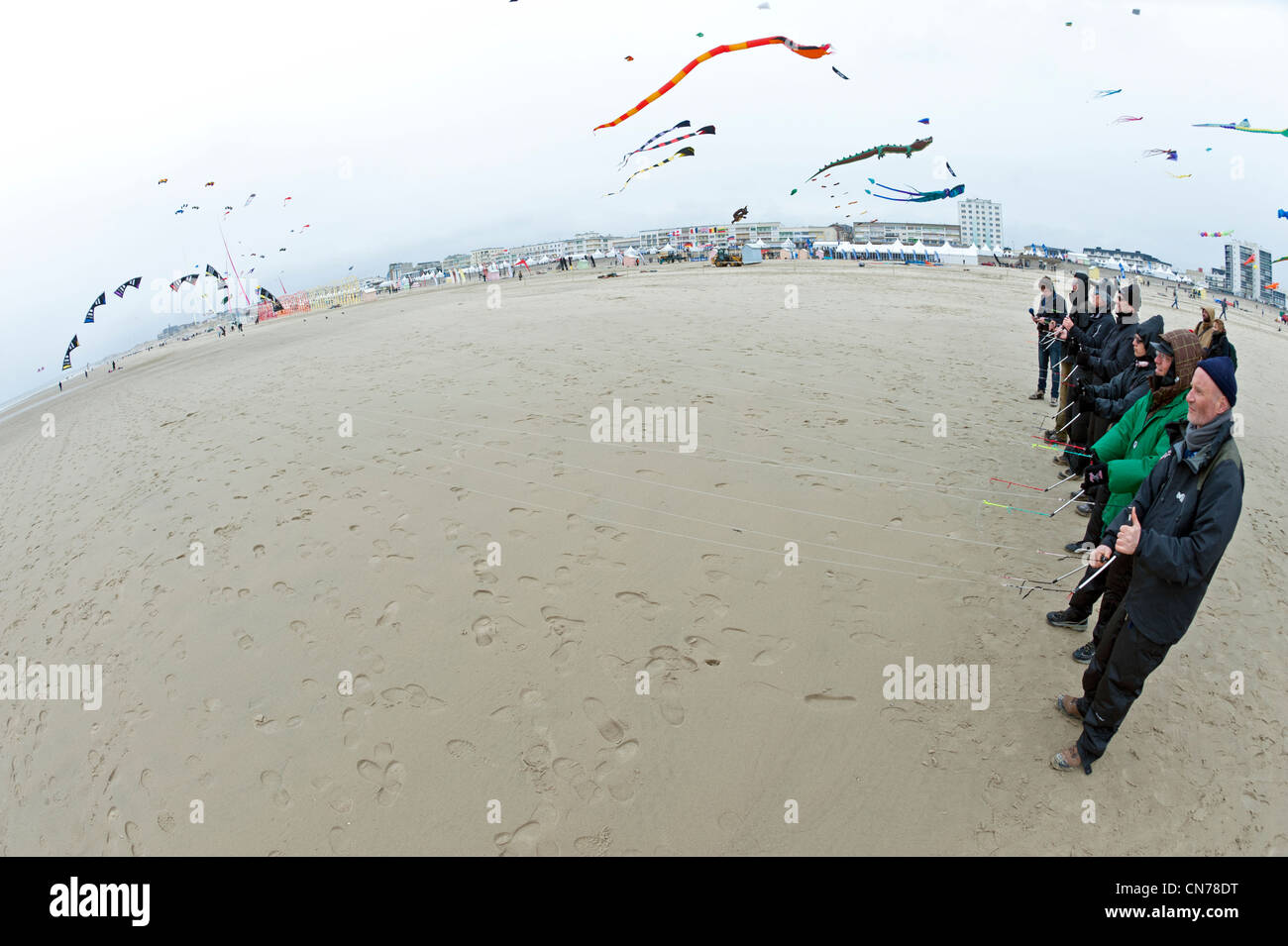 Berck sur Mer, Festival International de Cerf-volant, cerfs volants Banque D'Images