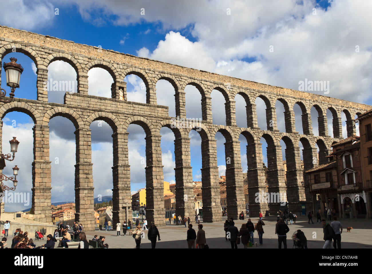 L'aqueduc de Segovia - Espagne Banque D'Images