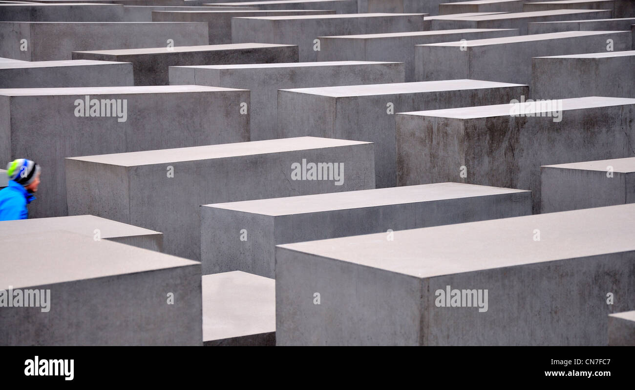 Berlin, Allemagne. Mémorial de l'Holocauste / Holocauste-Mahnmal (Peter Eisenmann; 2003) Banque D'Images