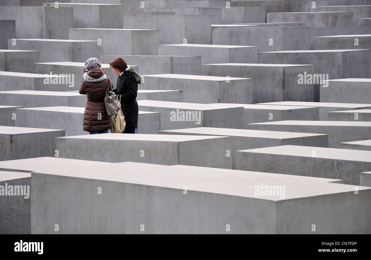 Berlin, Allemagne. Mémorial de l'Holocauste / Holocauste-Mahnmal (Peter Eisenmann; 2003) Banque D'Images