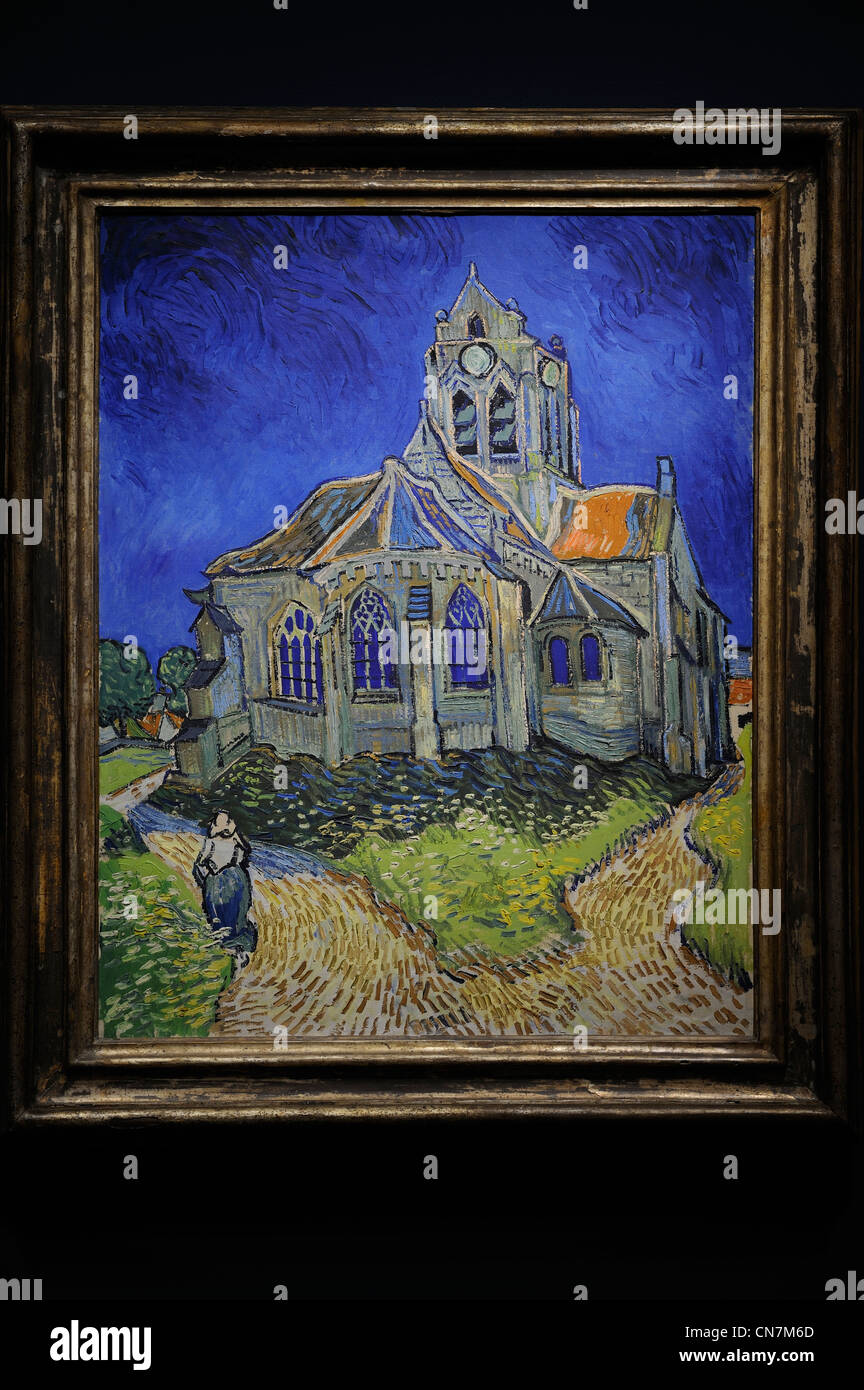 Peinture Van Gogh Musee Dorsay France, Paris, le Musée d'Orsay, Vincent van Gogh, L'Eglise d'Auvers sur  Oise, vue du chevet, 1890 Photo Stock - Alamy