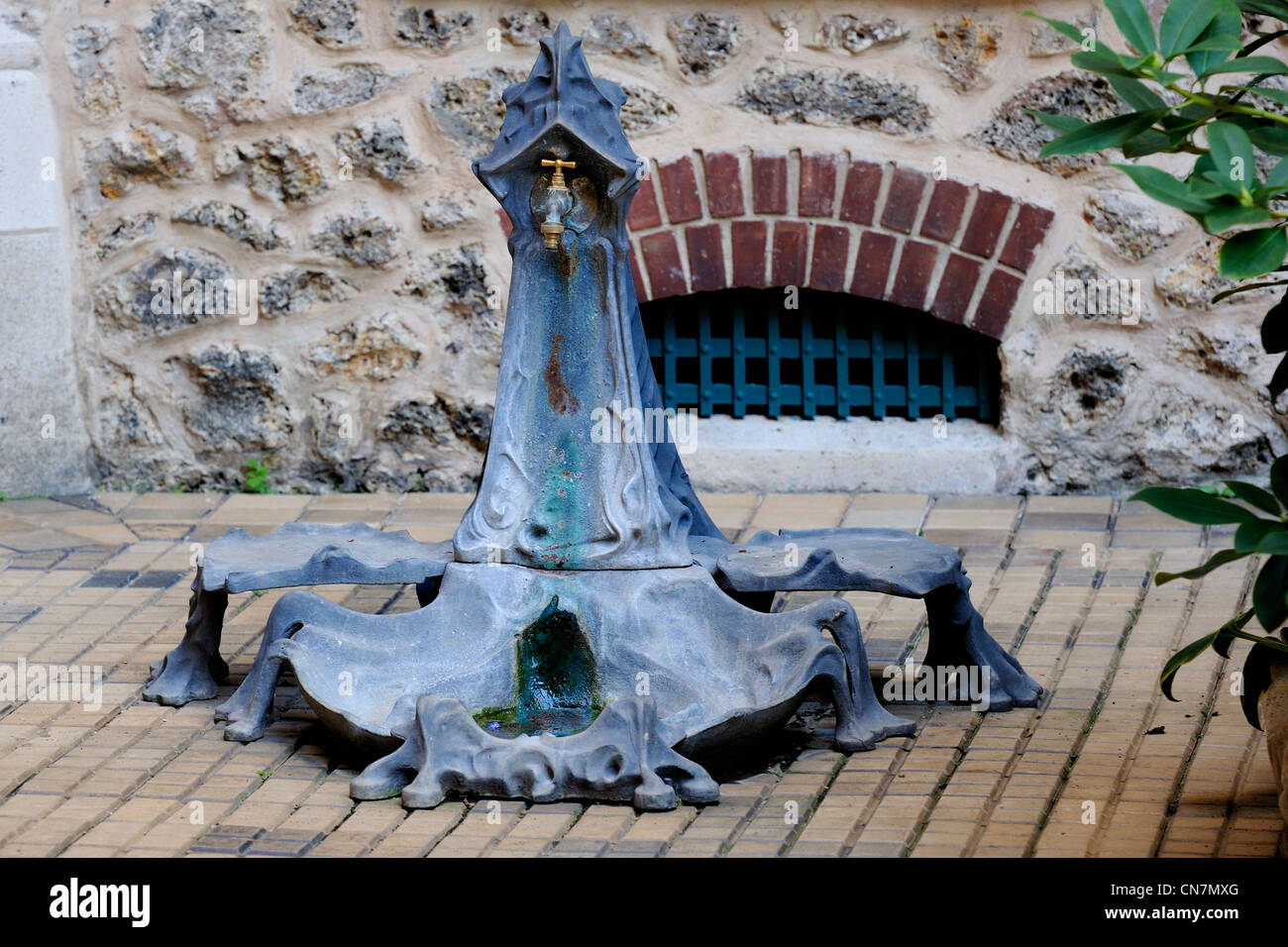 France, Paris, le Castel Béranger, 14 rue La Fontaine bâtiment dans le style Art Nouveau d'Hector Guimard Banque D'Images