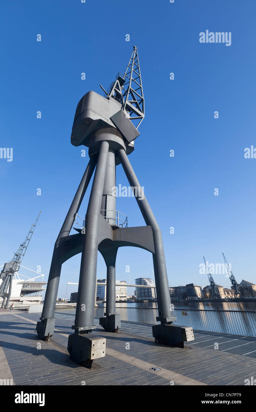 Crane au Royal Victoria Dock, London, UK Banque D'Images