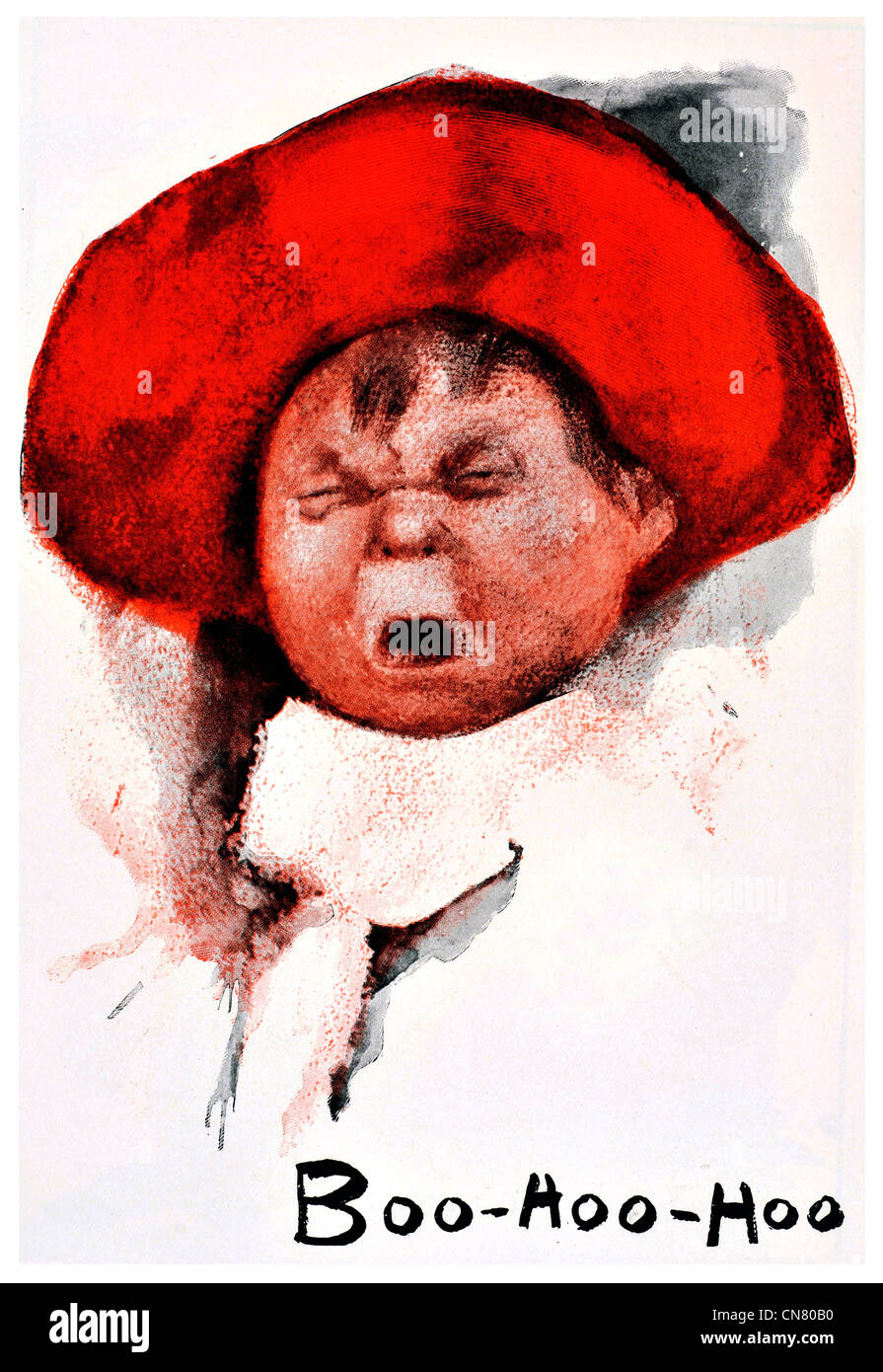 Boo Hoo Hoo bébé qui pleure peinture de John Hassall Banque D'Images
