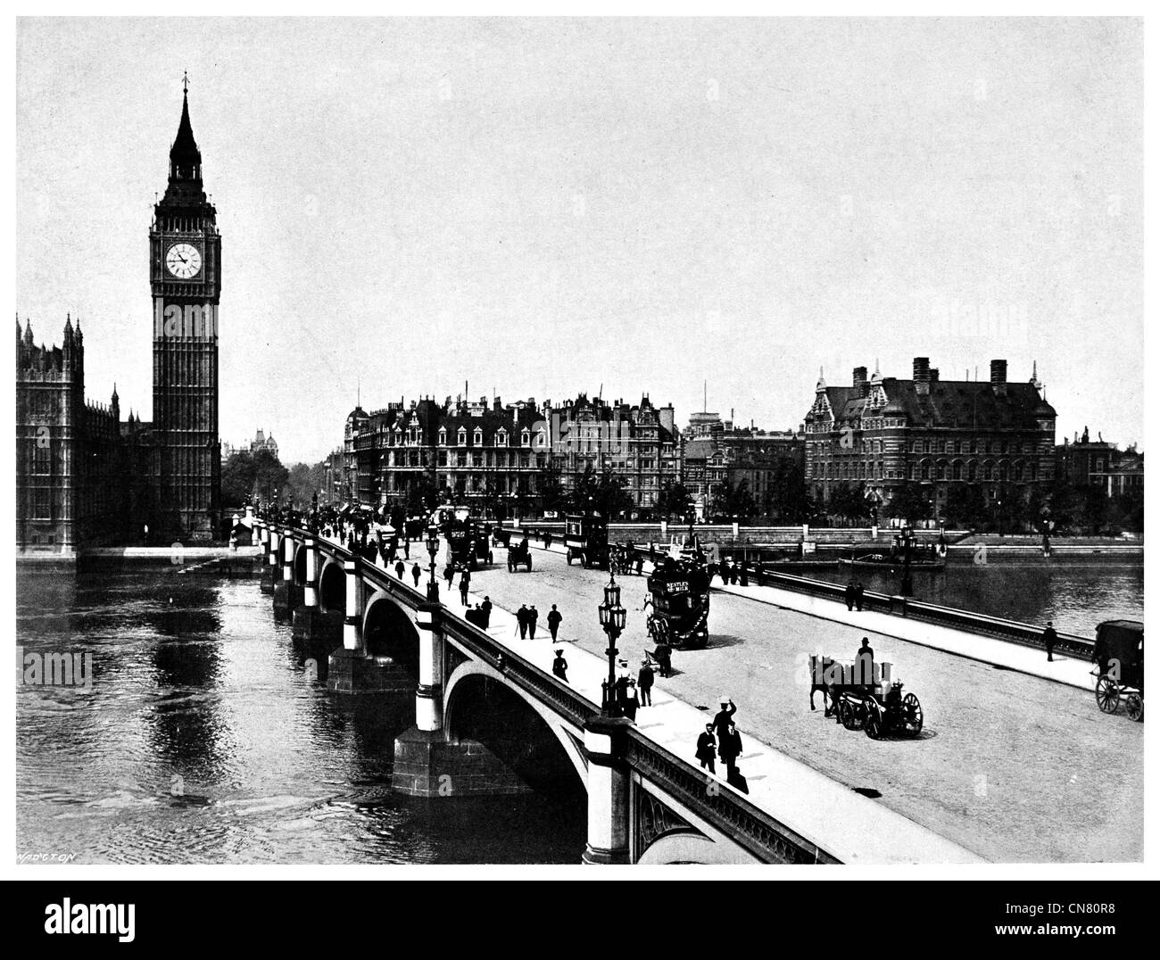 1905 London Westminster Bridge Banque D'Images