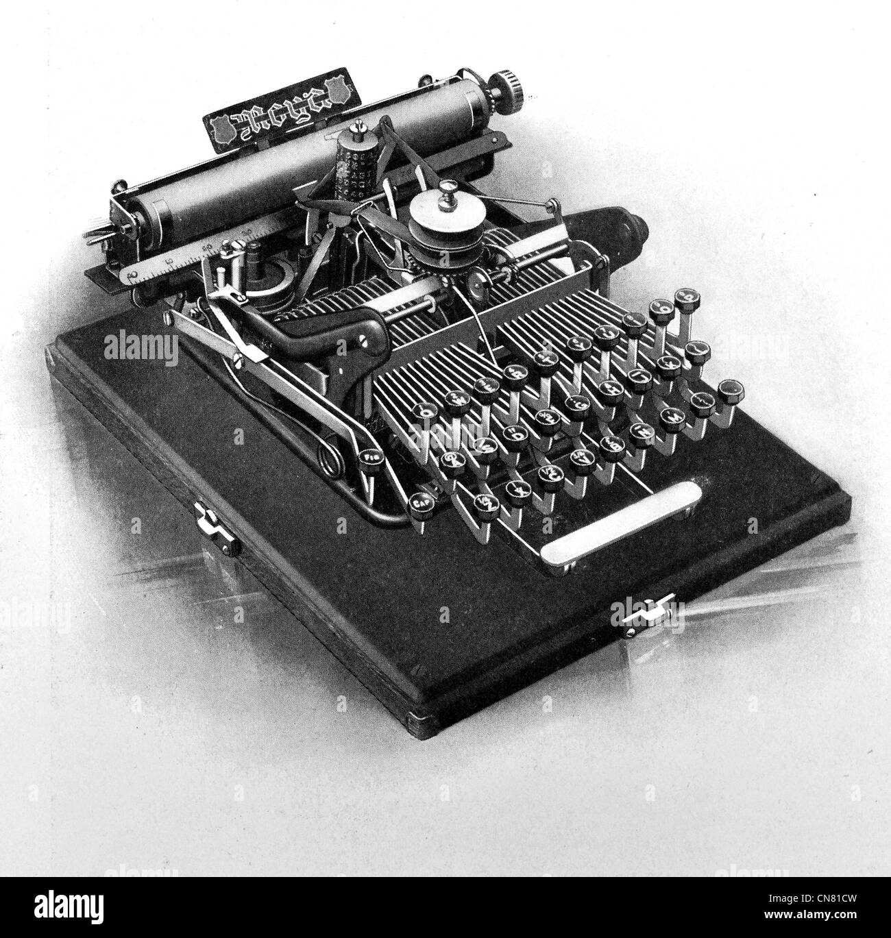 Typewriter Edwardian Victorian 1904 Banque D'Images