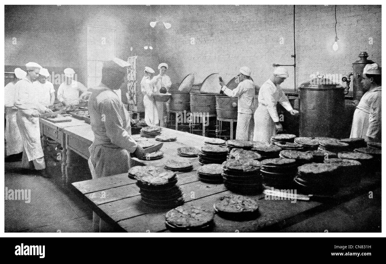 1917 Classe de pâtisserie de l'école à l'économat de la formation navale Newport station R I Banque D'Images