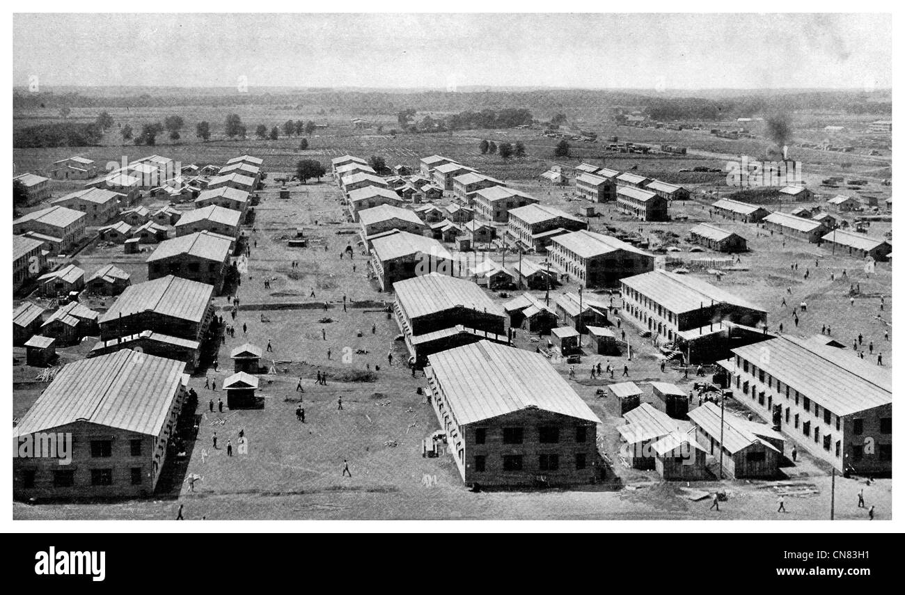 1917 camp d'entraînement militaire US Cantonnement Alaska Banque D'Images