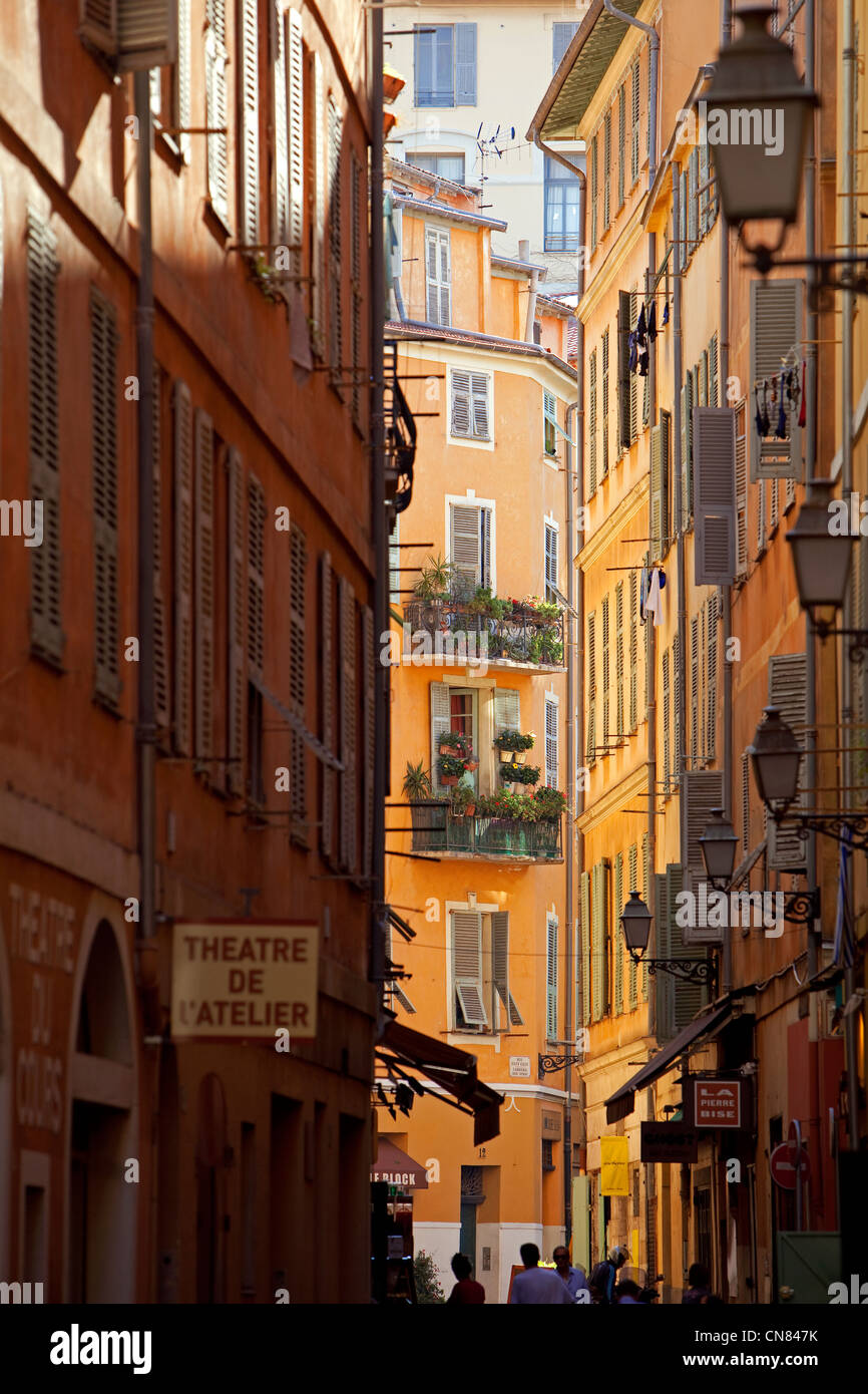 France, Alpes Maritimes, Nice, Vieux Nice (vieille ville), Rue Barillerie Banque D'Images