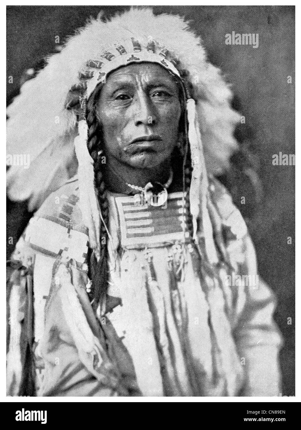 D'abord publié 1915 chef indien Apache Jicarilla Ghon Vash Arizona Banque D'Images