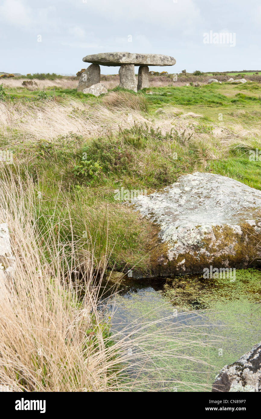 Lanyon Quoit recloisonnées sépulture néolithique Banque D'Images