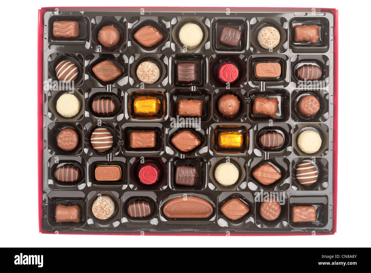 Grand plateau de chocolats Thorntons Classic Banque D'Images