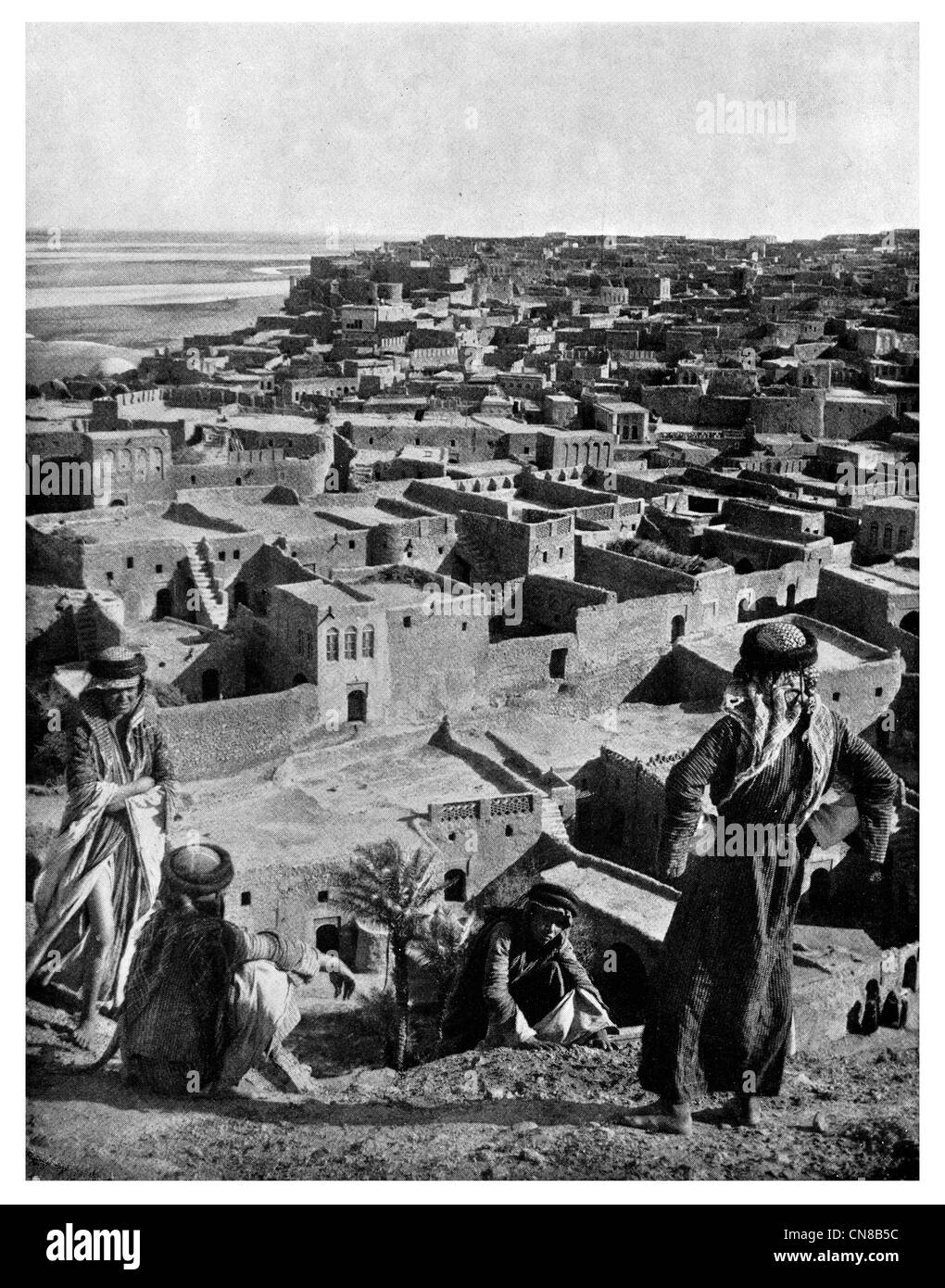 D'abord publié 1914 Ville de Tekrit Tigre Banque D'Images