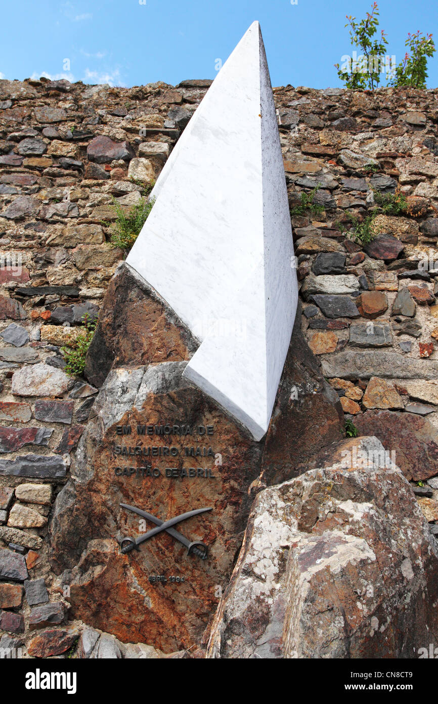 Salgueiro Maia memorial à Castelo de Vide, Alentejo, Portugal. Banque D'Images