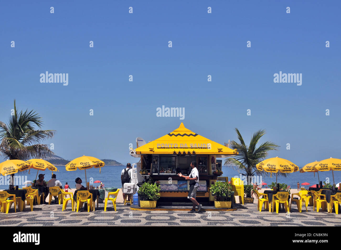 Bar plage Ipanema Rio de Janeiro Brésil Amérique du Sud Banque D'Images