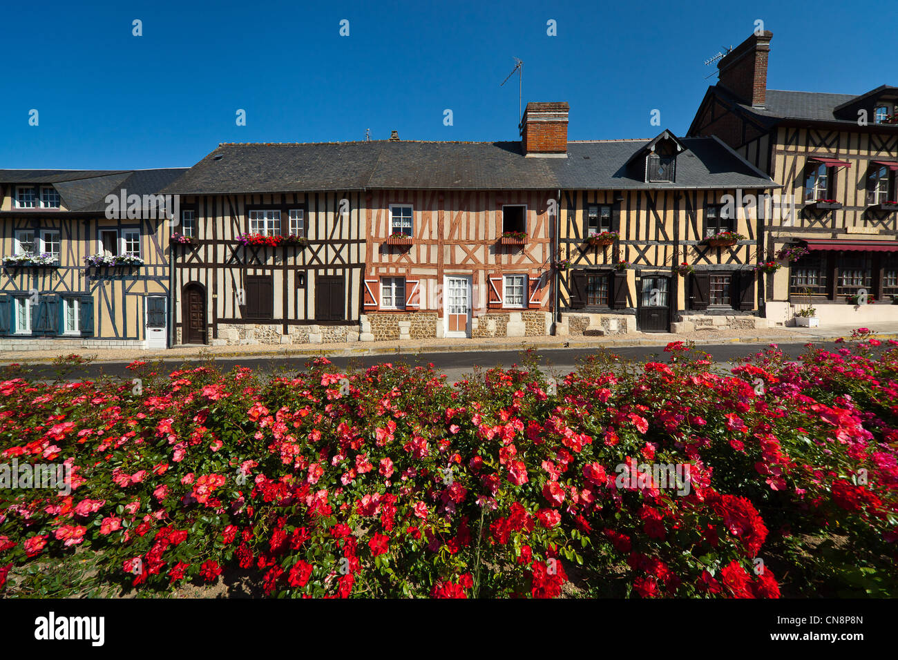 La France, l'Eure, Le Bec Hellouin, étiqueté Les Plus Beaux Villages de