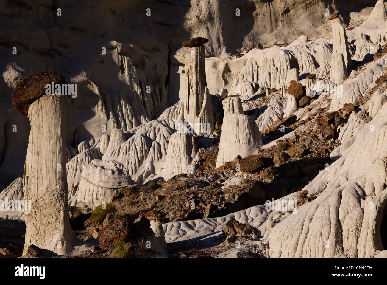 Hoodoo rock formations situé dans la zone de lavage Wahweap Lake Powell - Utah, États-Unis Banque D'Images