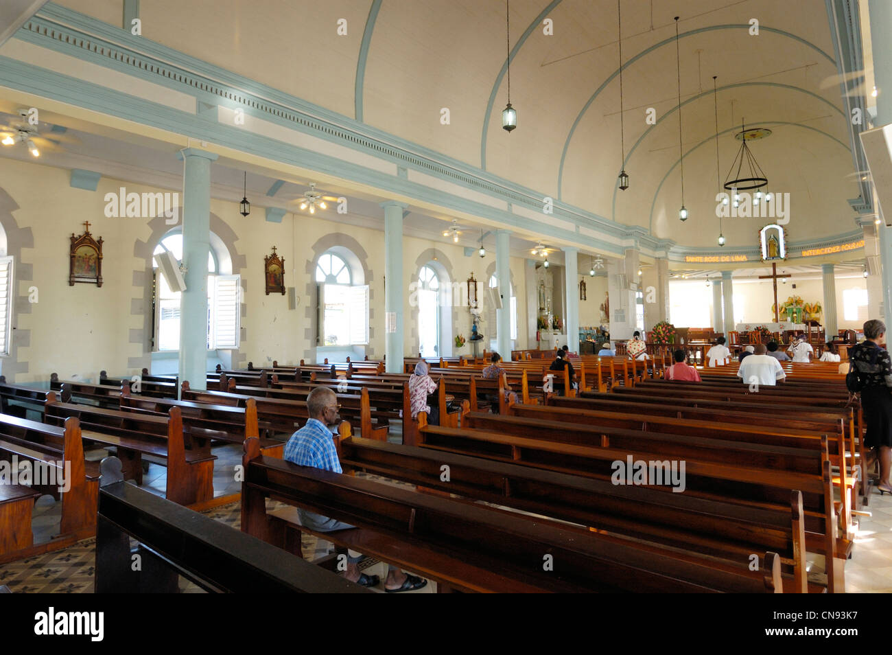 La France, à la Martinique (Antilles françaises), Le Robert, à l'intérieur de l'église de Le Robert Banque D'Images