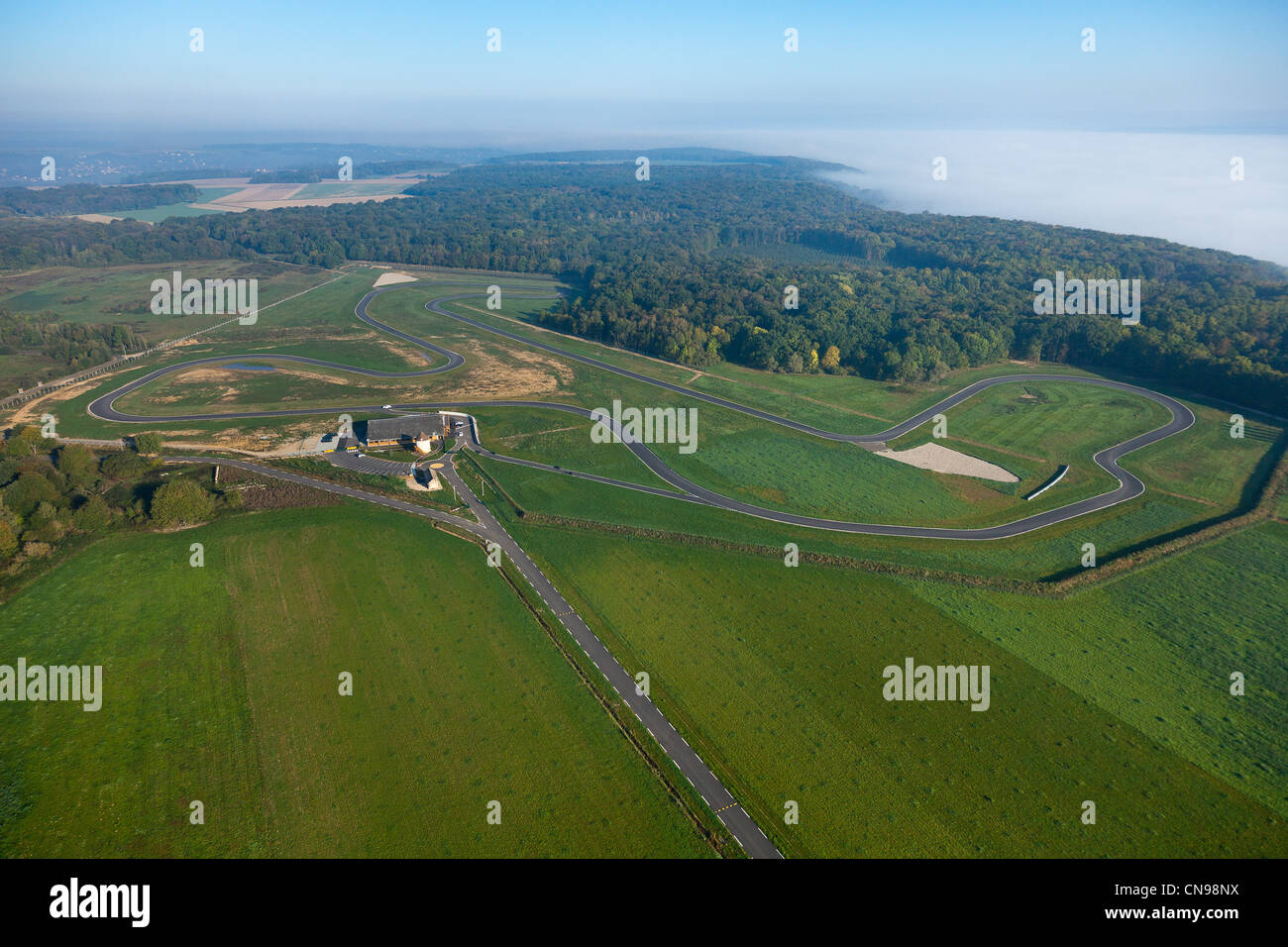 La France, l'Eure, Vernon, le circuit de l'Eure, course circuit (vue aérienne) Banque D'Images