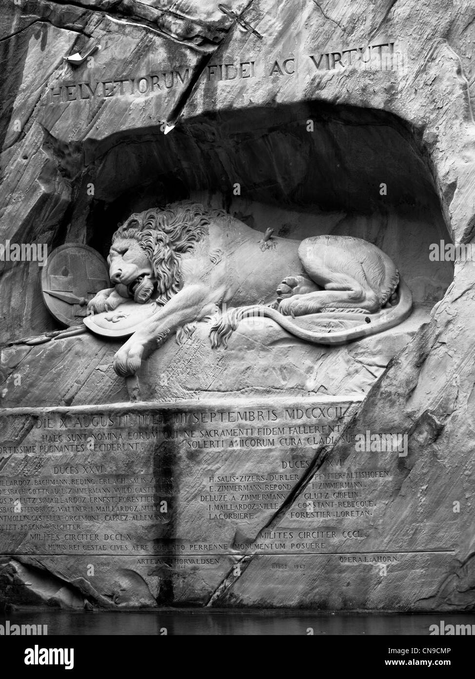 Lion de Lucerne, Suisse Banque D'Images