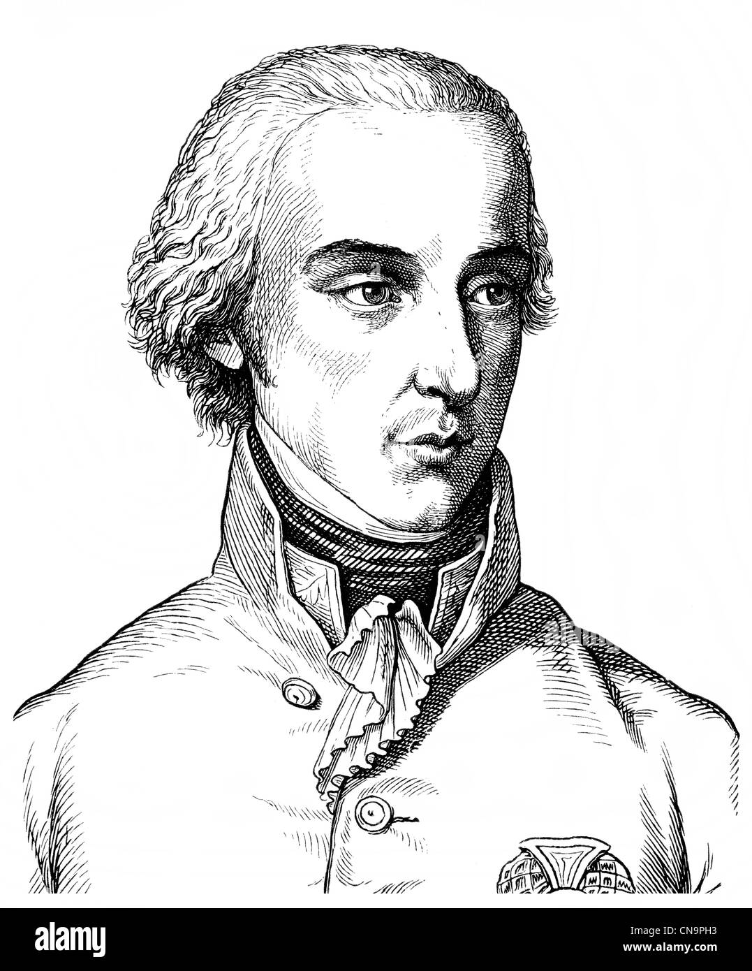 François II, 1768 - 1835, roi de la maison de Habsbourg-Lorraine et de l'empereur du Saint Empire romain de la nation allemande Banque D'Images