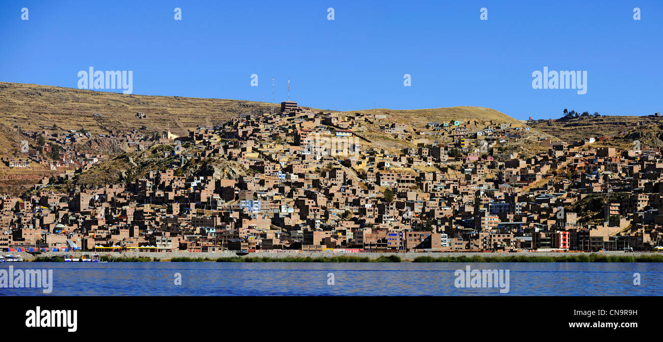 Pérou, province de Puno, au lac Titicaca, Puno (4000m) Banque D'Images