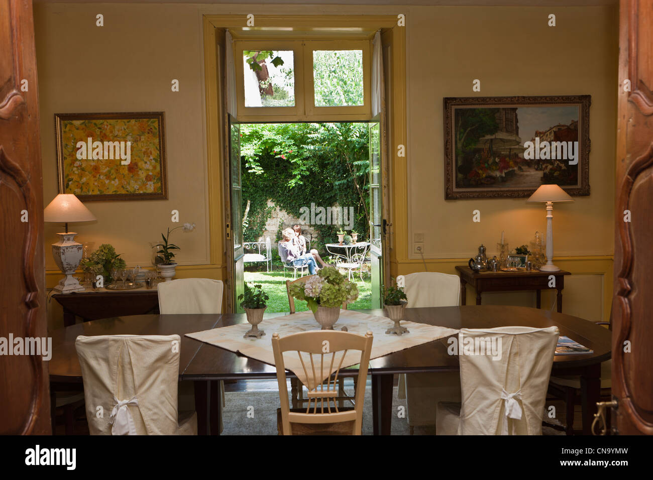 France, Dordogne, Bourdeilles, Chambre d'hôte, l'Ambroisie Banque D'Images