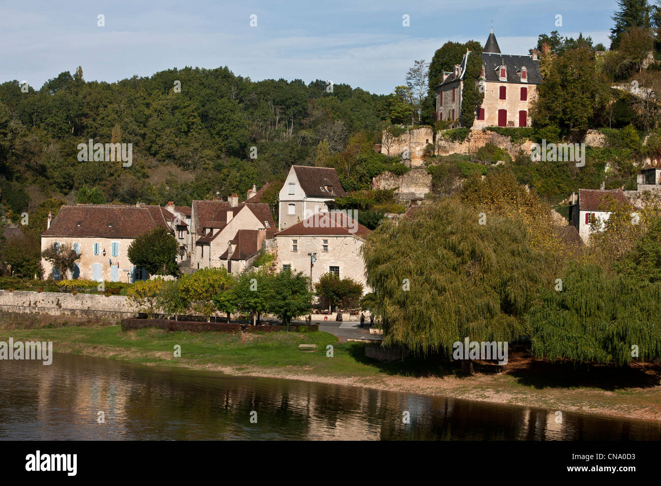 France, Dordogne, Limeuil, le village sur les rives de la Dordogne Banque D'Images