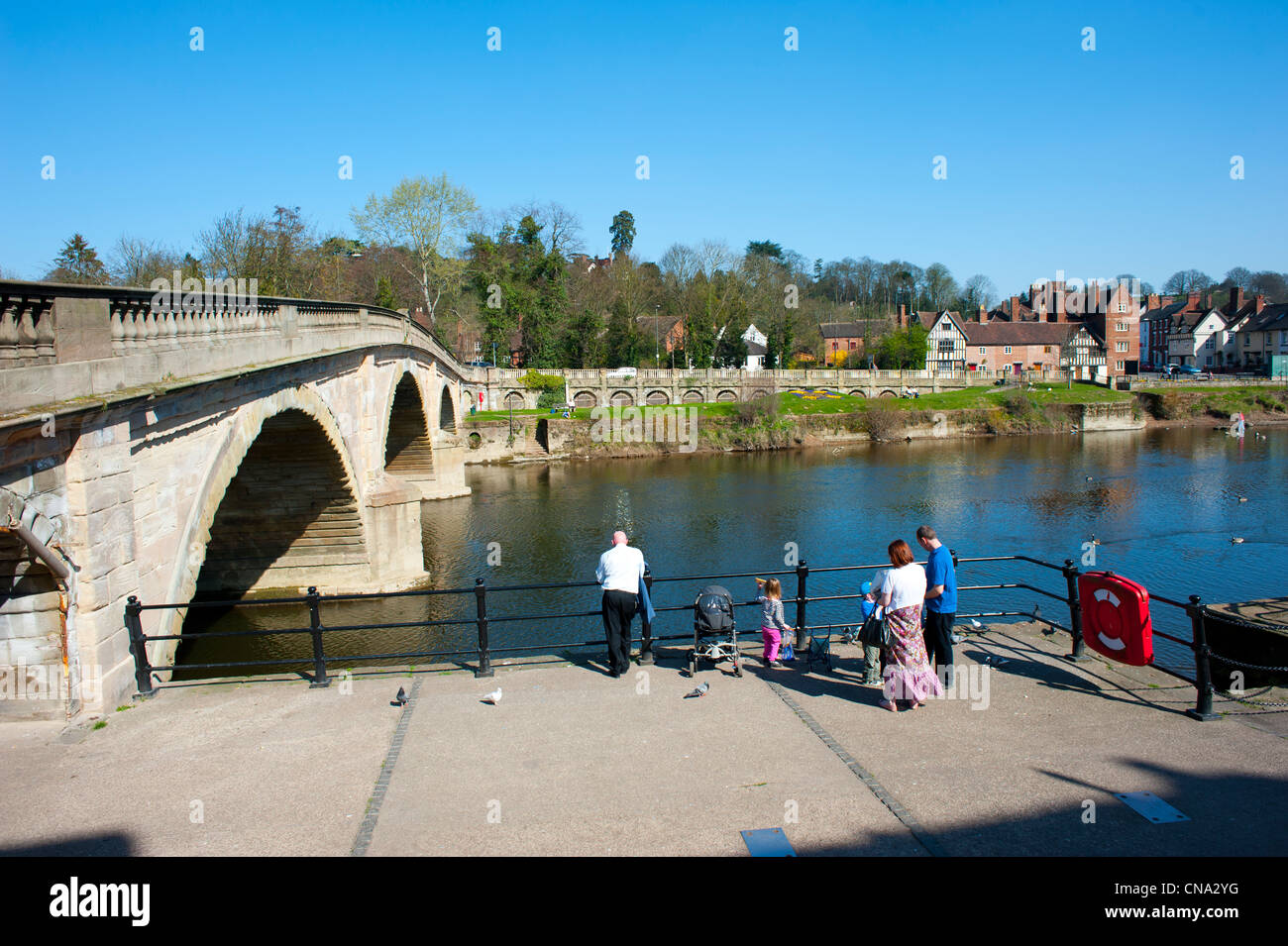 Pont de la rivière Severn et Bewdley, Angleterre Worcestershire Banque D'Images