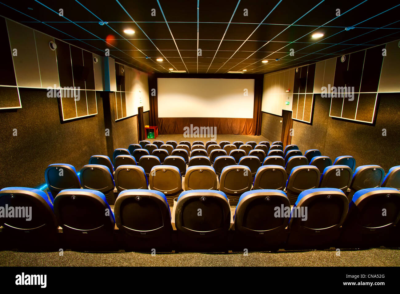 Intérieur de la salle de cinéma Banque D'Images