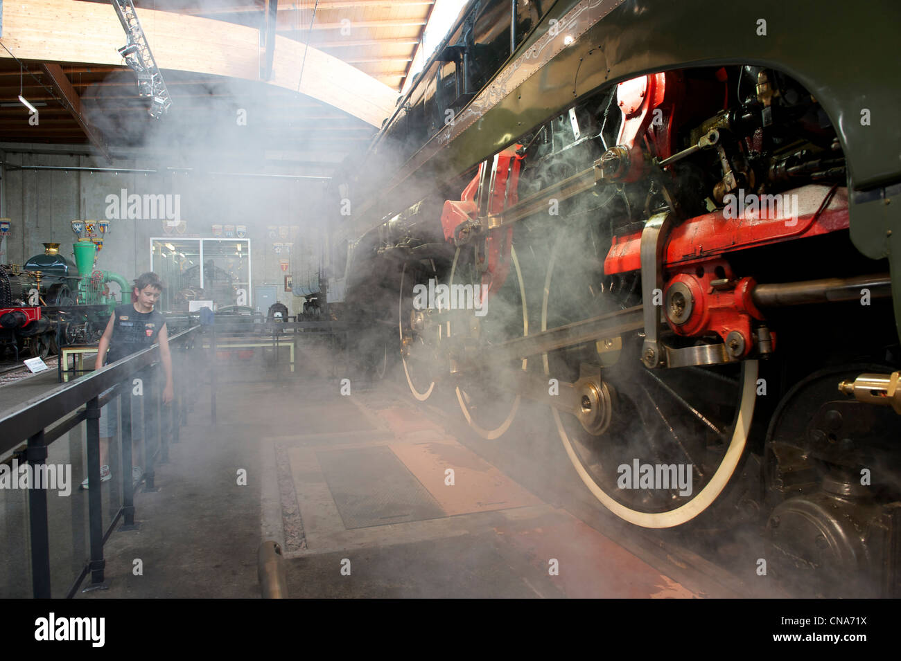 La France, Haut Rhin, Mulhouse, La Cité du train, également appelée Musée français du chemin de fer (La) Musée Français du chemin de fer à vapeur, Banque D'Images