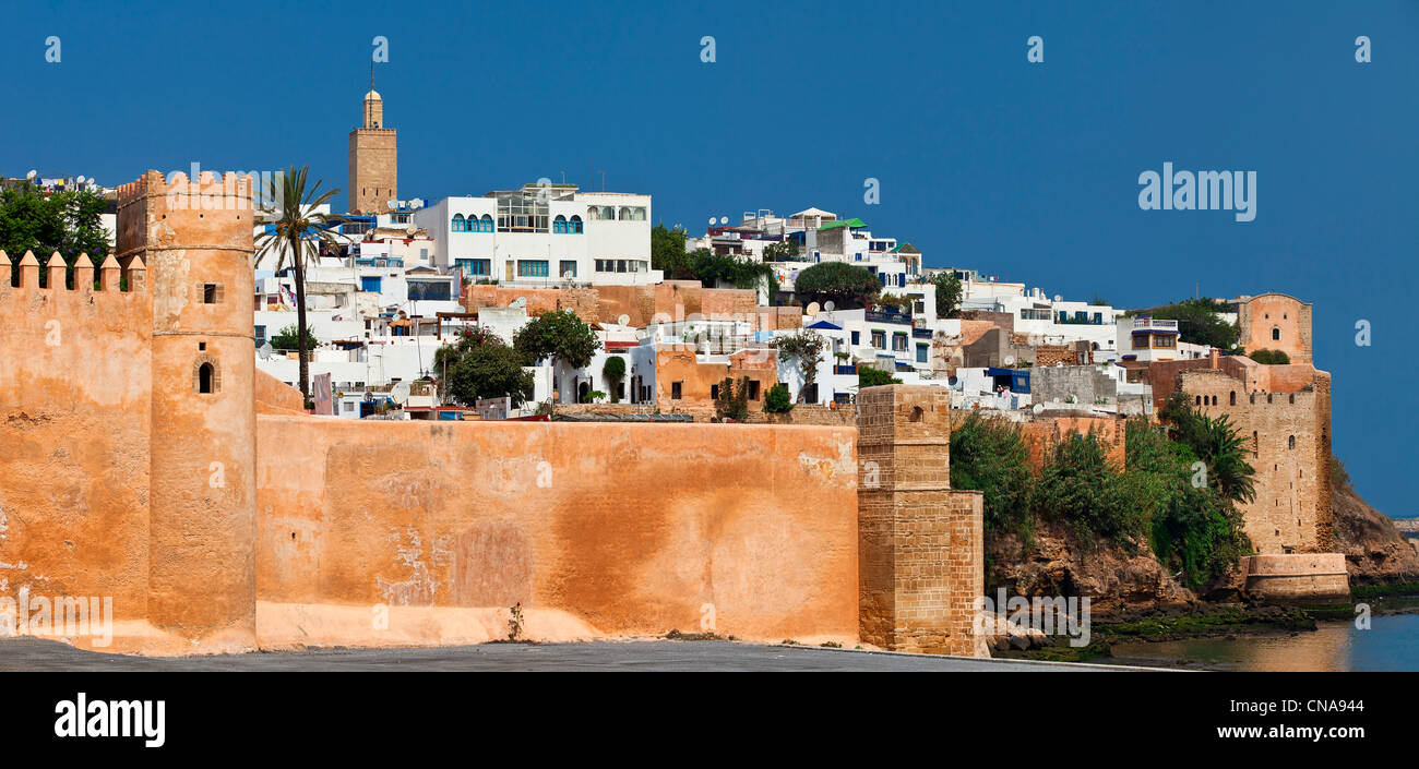 Maroc, Rabat, la Kasbah des Oudaias vue Banque D'Images