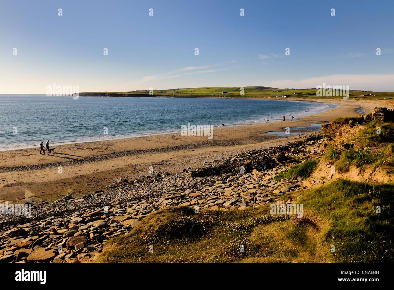 Royaume-uni, Ecosse, Orkney Islands, l'île de Mainland, la baie de Skaill à Skara Brae Banque D'Images