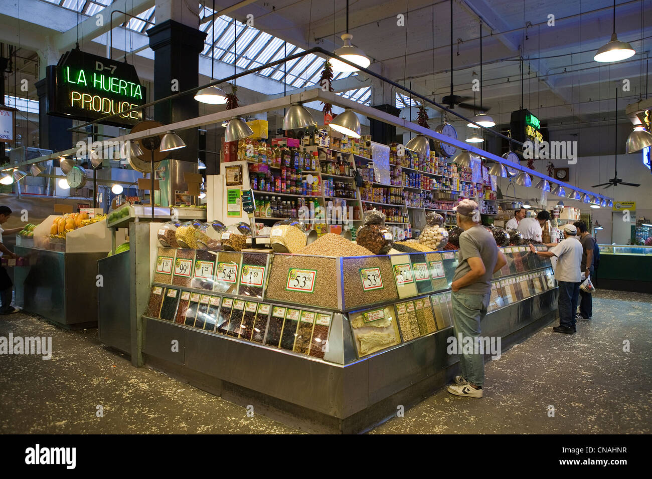 United States, California, Los Angeles, du centre-ville, quartier des théâtres de Broadway, Grand Central Market Banque D'Images