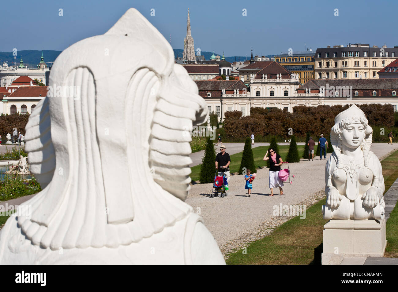 L'Autriche, Vienne, le Palais du Belvédère, de style baroque, construit par Johann Lukas von Hildebrandt au début du 18e siècle, le français Banque D'Images