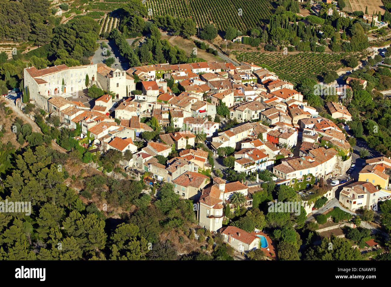 La France, Var, Le Castellet (vue aérienne) Banque D'Images